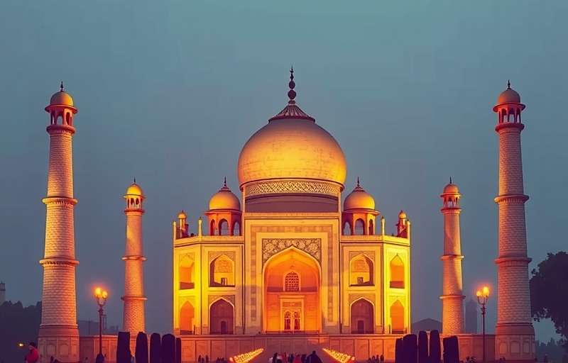 Taj Mahal Volley - Diwali Celebration Taj Mahal Volley festival special mode with Diwali decorations at historical court